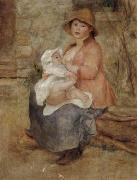 Maternity-Baby at the Breast(Aline and her son Pierre) first version renoir